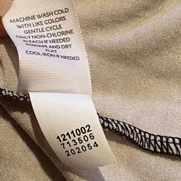 J Jill Color Block Long Sleeve Tunic Cream Brown Mocha Size L Stretch - Picture 7 of 9